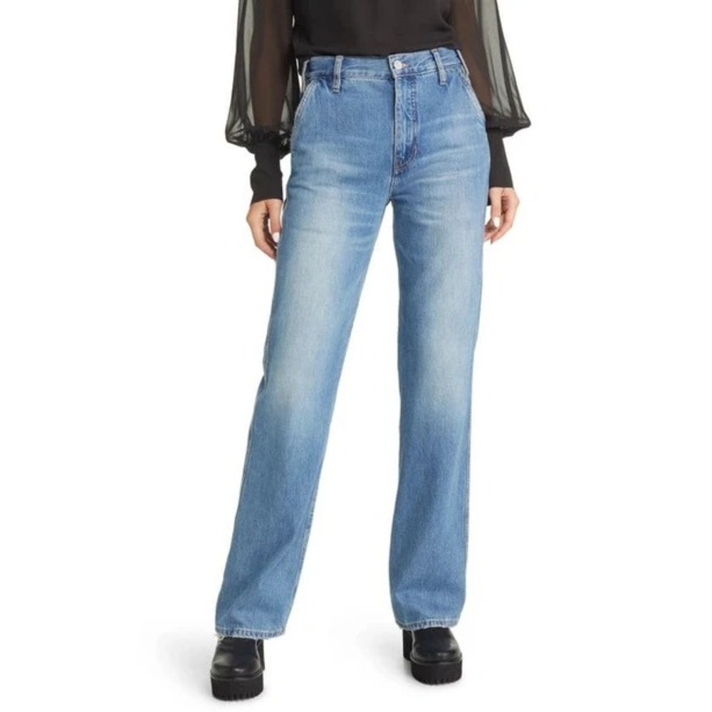 FRAME Le Jane High Waist Straight Leg Jeans in Liftoff Women 26 Designer $268